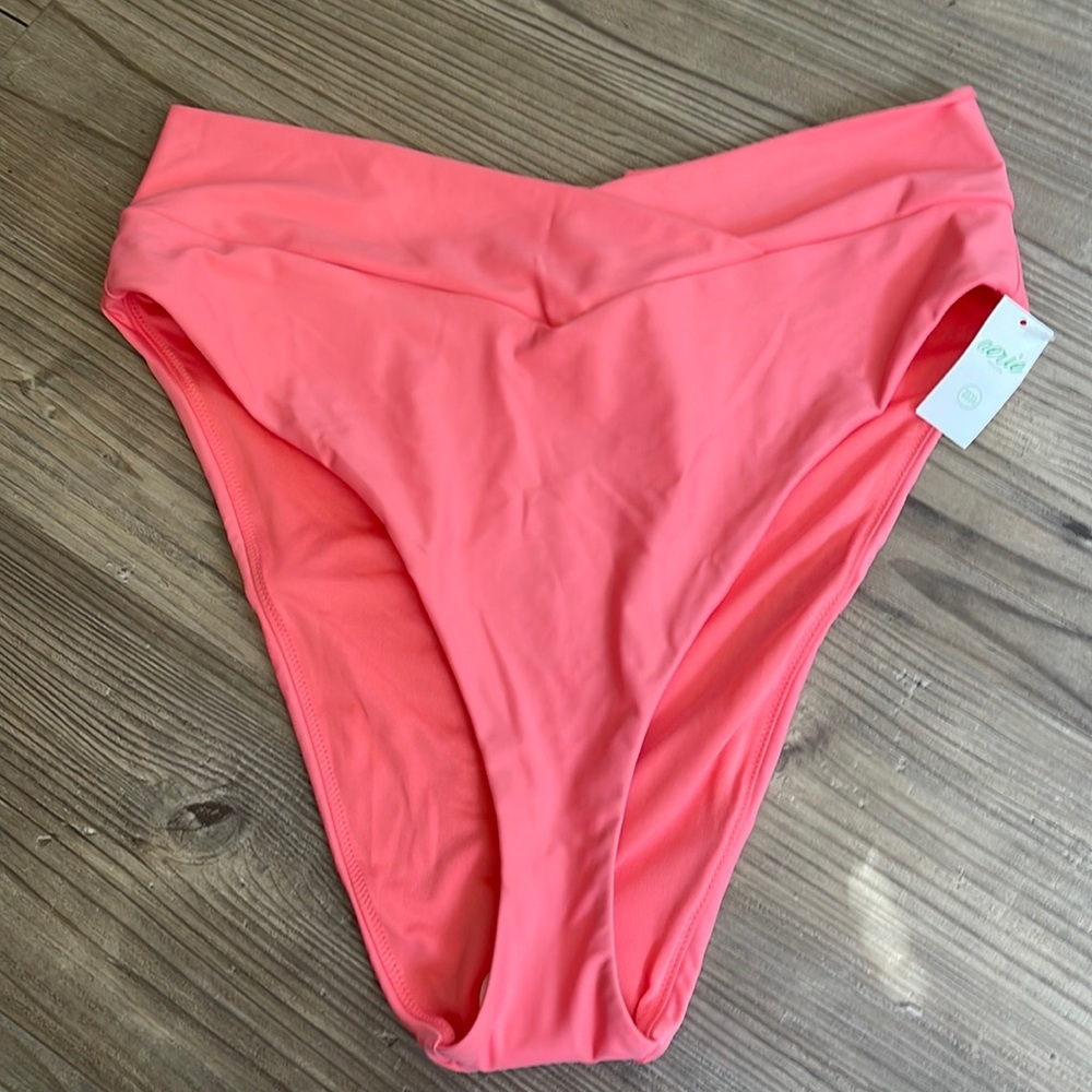NWT Aerie High Waisted High Cut Cheeky Bikini Bottom